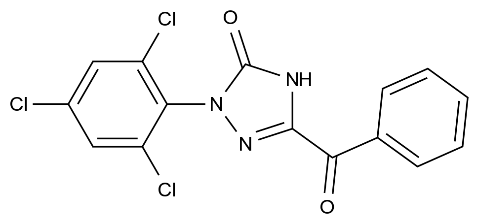 1000575-15-4_5-benzoyl-2-(2,4,6-trichlorophenyl)-1H-1,2,4-triazol-3-one
